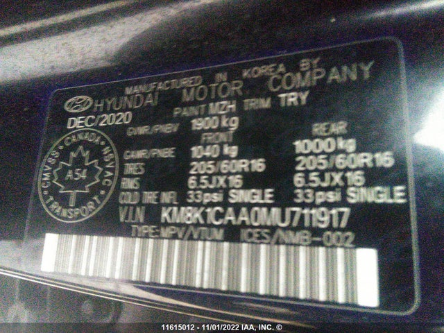 Hyundai KONA 2021 KM8K1CAA0MU711917 Image 10