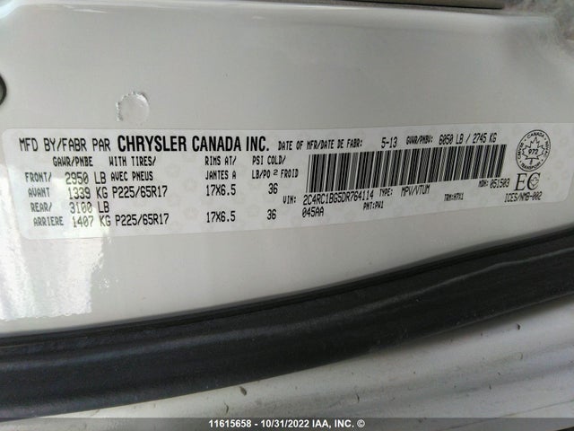 2C4RC1BG5DR764114 Chrysler Town & Country