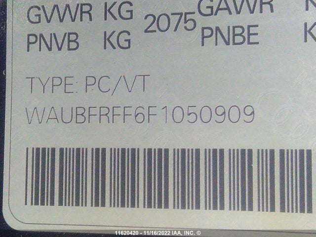 WAUBFRFF6F1050909 Audi A3 PREMIUM