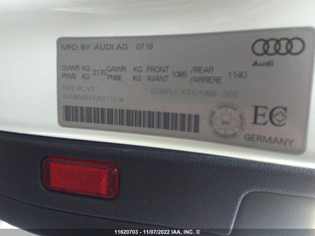 WAUBNAF47JN017518 Audi A4