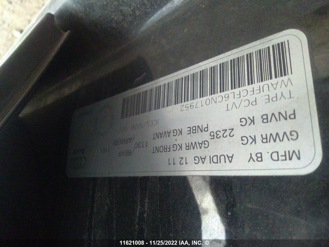 WAUFFCFL6CN017952 Audi A4 PREMIUM