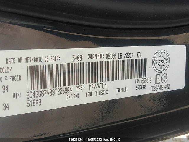 Dodge Journey R/t 2009 3D4GG67V39T225904 Image 10