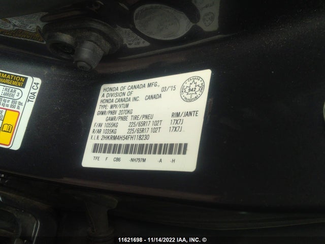 Honda CR-V EX 2015 2HKRM4H54FH118230 Image 9