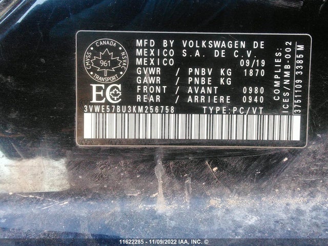Volkswagen JETTA SEL 2019 3VWE57BU3KM256758 Image 9