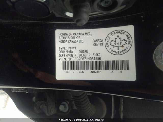 Aukcja sprzedaży 2018 Honda Civic Lx, vin: 2HGFC2F67JH034556, numer aukcji: 11622477