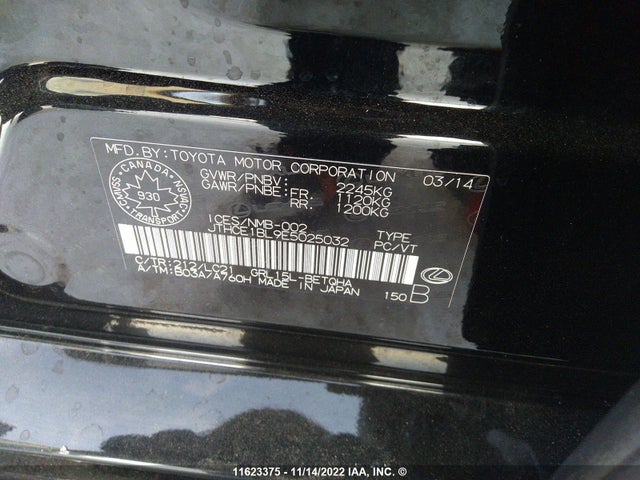 JTHCE1BL9E5025032 Lexus GS 350