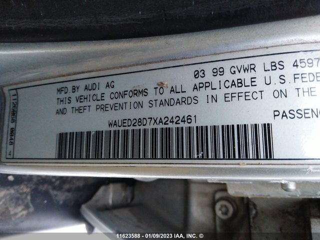 WAUED28D7XA242461 Audi A4 2.8 Quattro