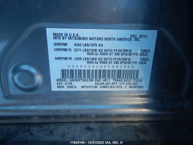 4A4AH3AU8EE603569 Mitsubishi RVR