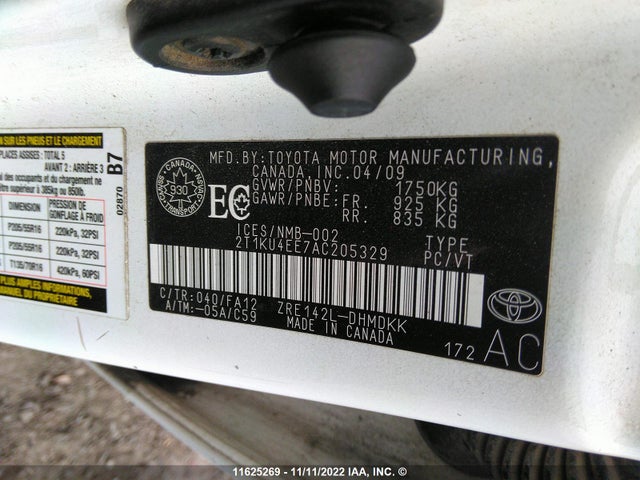 Toyota Matrix 2010 2T1KU4EE7AC205329 Image 9
