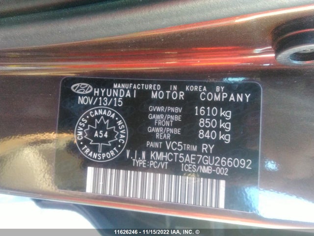 Hyundai ACCENT SE 2016 KMHCT5AE7GU266092 Image 9