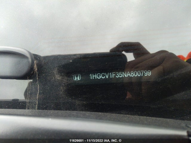 Продажа на аукционе авто 2022 Honda Accord, vin: 1HGCV1F35NA800799, номер лота: 11626681