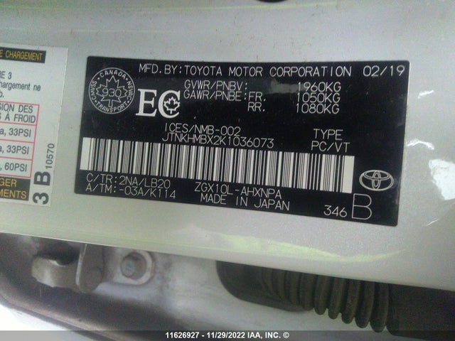 Toyota C-HR 2019 JTNKHMBX2K1036073 Image 10
