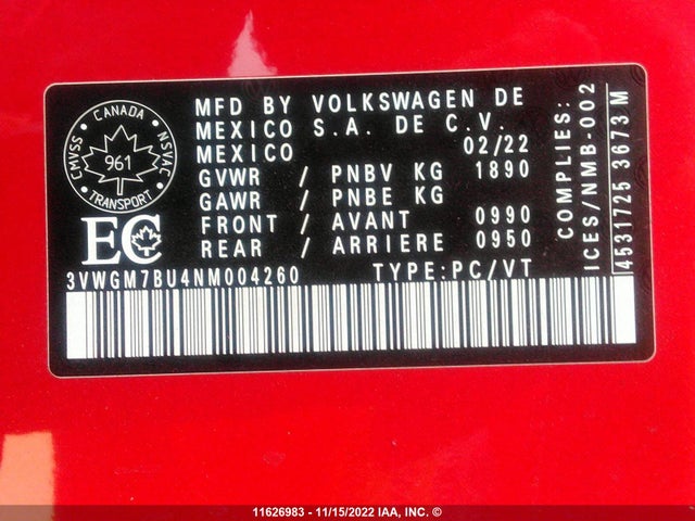 Volkswagen JETTA SEL 2022 3VWGM7BU4NM004260 Image 10
