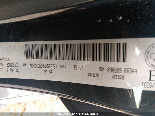 1C3CCCAG0HN509767 Chrysler 200 Limited