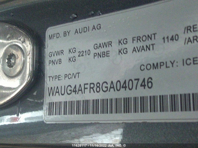 WAUG4AFR8GA040746 Audi S5 Premium Plus