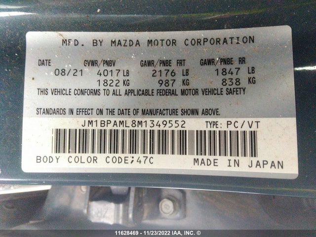 Mazda 3 Premium 2021 JM1BPAML8M1349552 Image 10