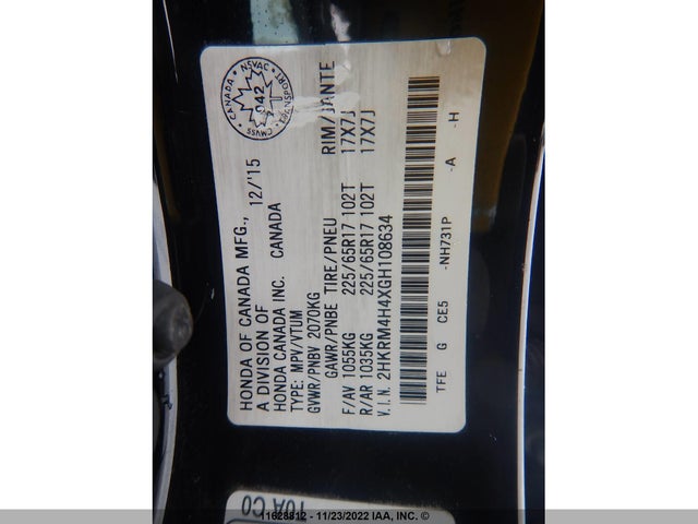 Honda CR-V 2016 2HKRM4H4XGH108634 Image 9