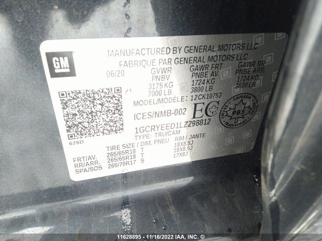 Chevrolet Silverado 1500 2020 1GCRYEED1LZ298812 Image 9