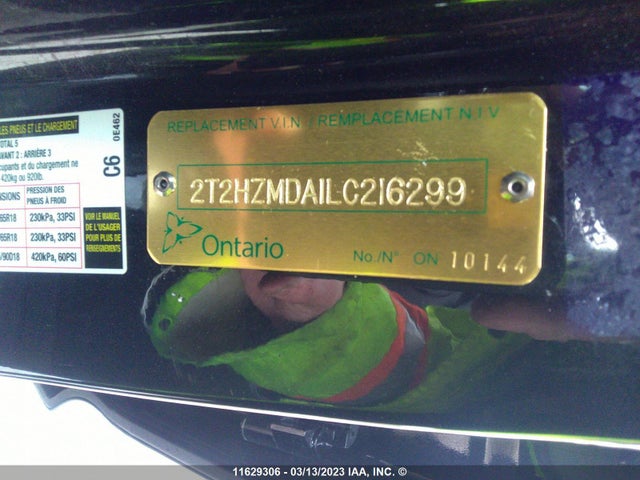 2T2HZMDA1LC216299 Lexus RX 350
