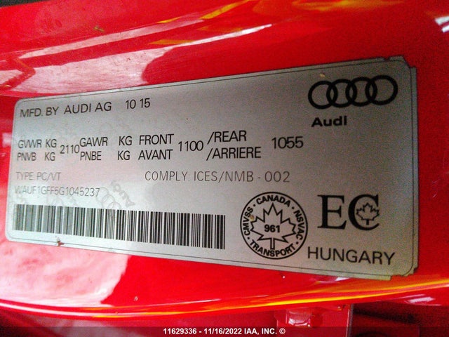 WAUF1GFF5G1045237 Audi S3 Prestige