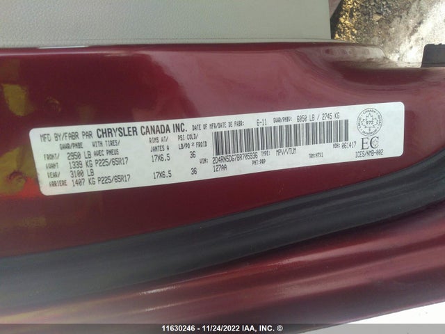 Dodge Grand Caravan Crew 2011 2D4RN5DG7BR705936 Image 10