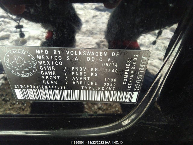 3VWL07AJ1EM441599 Volkswagen JETTA SEL