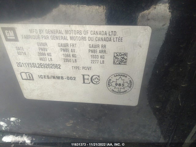 Chevrolet Impala 2014 2G11Y5SL2E9262562 Image 9