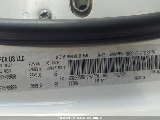 1C6RR7VM8FS744550 RAM 1500 Laramie