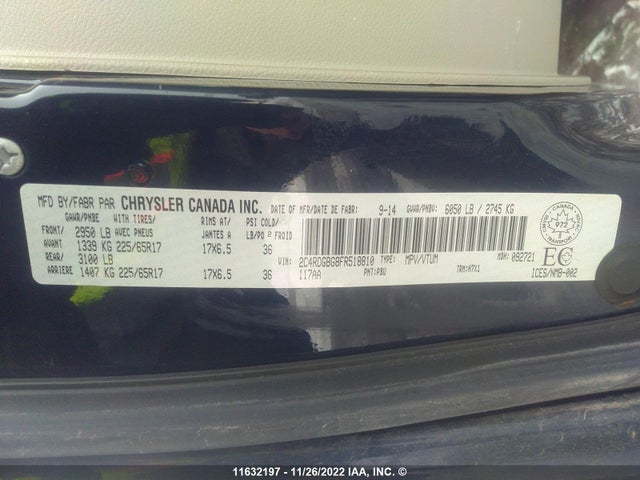 Dodge Grand Caravan 2015 2C4RDGBG8FR518810 Image 9