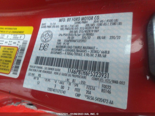 Ford Mustang 2015 1FA6P8TH6F5323931 Image 25