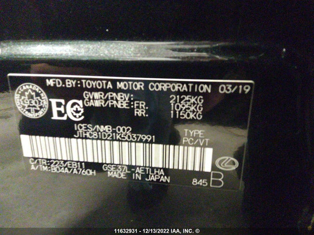 JTHC81D21K5037991 Lexus IS 300