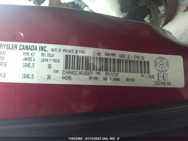 Dodge Grand Caravan Se 2010 2D4RN4DE1AR195977 Image 10
