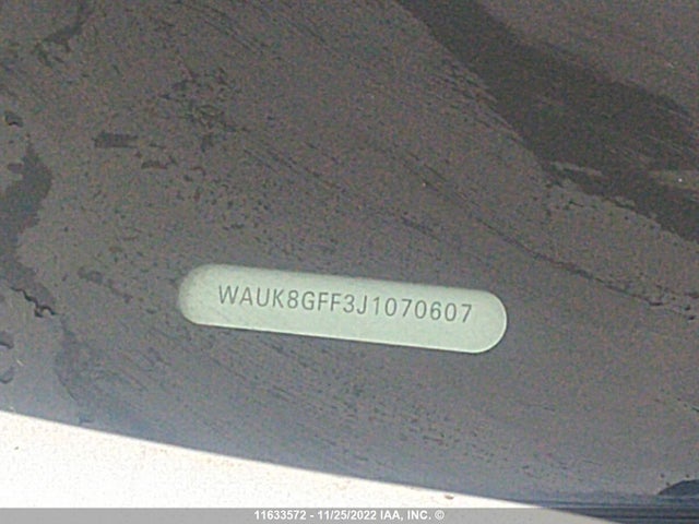 WAUK8GFF3J1070607 Audi A3 Prestige