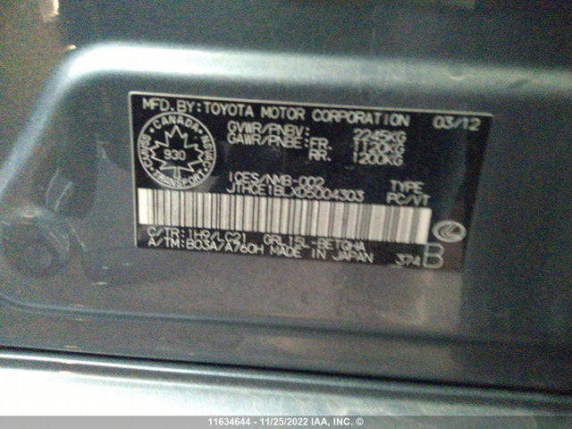 JTHCE1BLXD5004303 Lexus GS 350