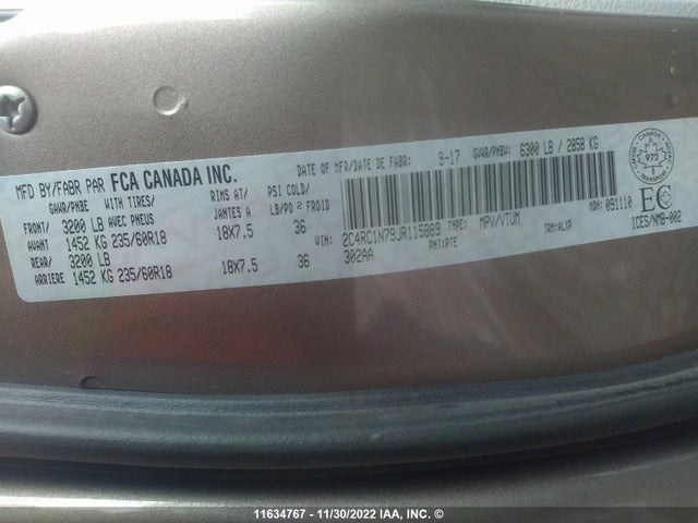2C4RC1N79JR115889 Chrysler Pacifica Hybrid Limited