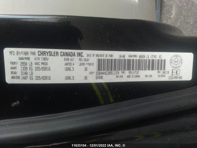 Dodge Grand Caravan Se 2009 2D8HN44E39R511370 Image 10
