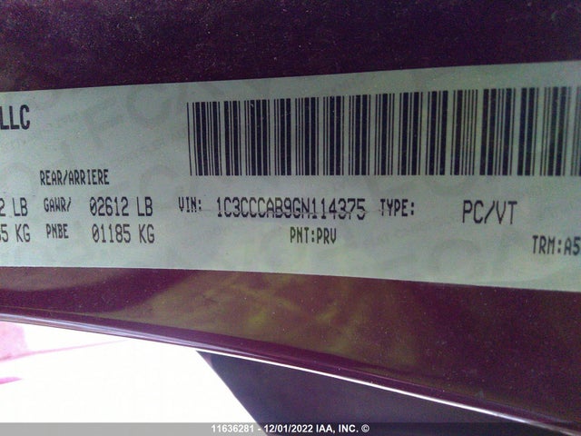 Chrysler 200 Limited 2016 1C3CCCAB9GN114375 Image 9