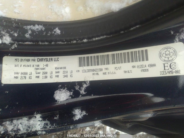 1C3LC65MX8N221580 Chrysler Sebring Limited