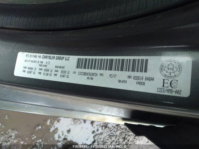 1C3CCBBGXCN239724 Chrysler 200 Touring