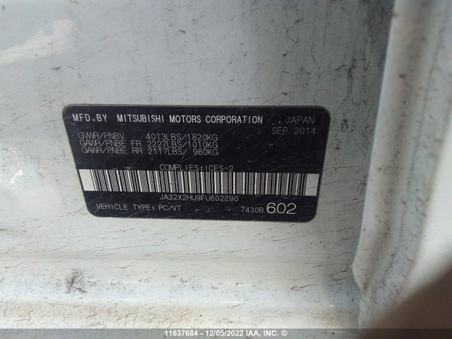 JA32X2HU9FU602290 Mitsubishi Lancer Sportback Es