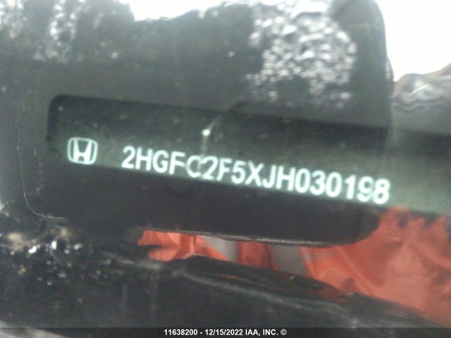 Honda Civic Lx 2018 2HGFC2F5XJH030198 Image 9