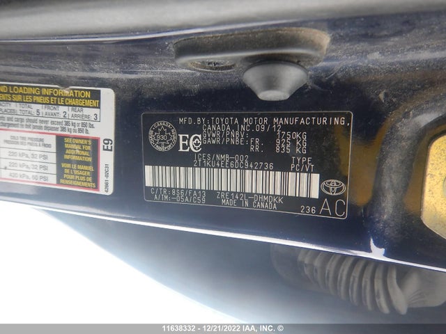 Toyota Matrix 2013 2T1KU4EE6DC942736 Image 10