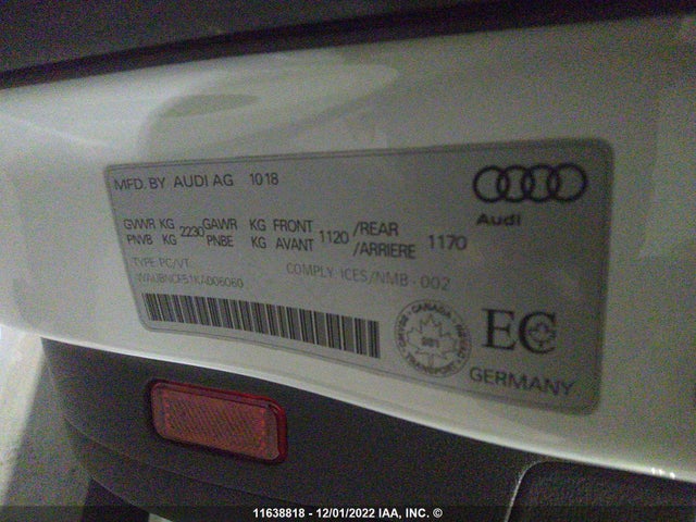 WAUBNCF51KA006060 Audi A5 Premium Plus