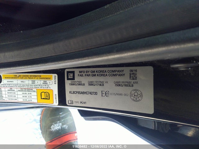 Chevrolet Spark 2lt 2017 KL8CF6SA6HC742720 Image 9