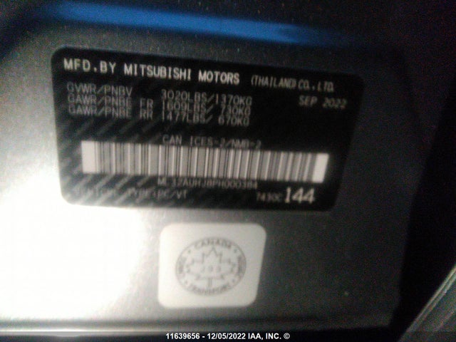 ML32AUHJ8PH000384 Mitsubishi Mirage Es/le