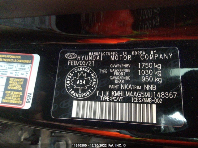 Hyundai Elantra 2021 KMHLM4AG5MU148367 Image 10