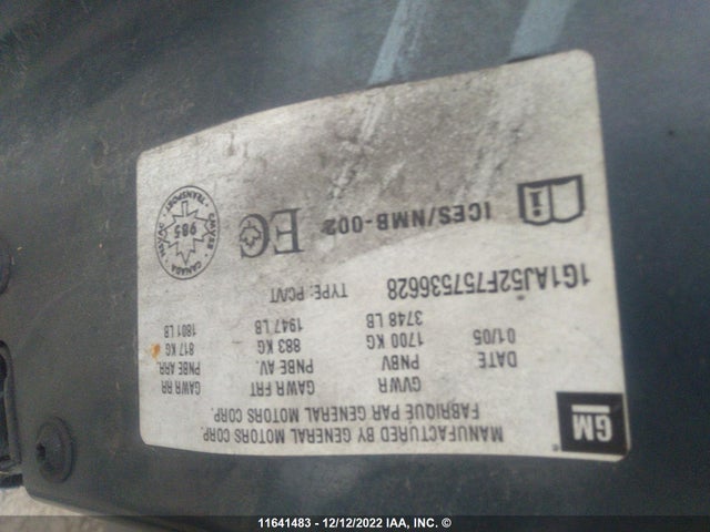 Chevrolet Cobalt 2005 1G1AJ52F757536628 Image 10