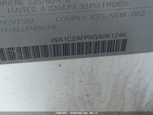 WA1C2AFPXGA051246 Audi Q5 PREMIUM