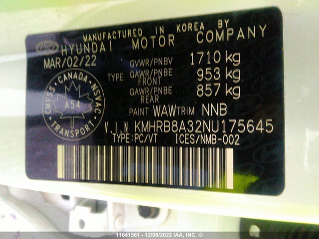 Hyundai Venue Se 2022 KMHRB8A32NU175645 Image 10