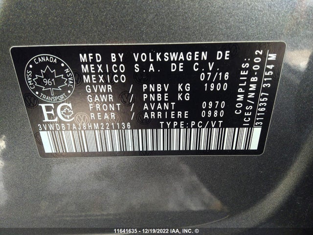 3VWDB7AJ8HM221136 Volkswagen Jetta